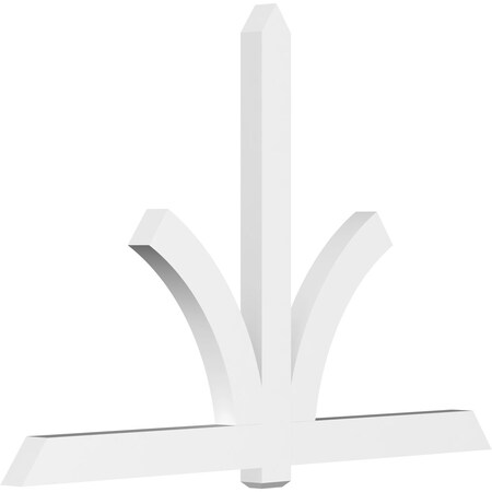 Ekena Millwork Redmond Architectural Grade PVC Gable Bracket, 96"W x 64"H x 4"D x 6"F, 16/12 Pitch GBP096X64X0406RED00